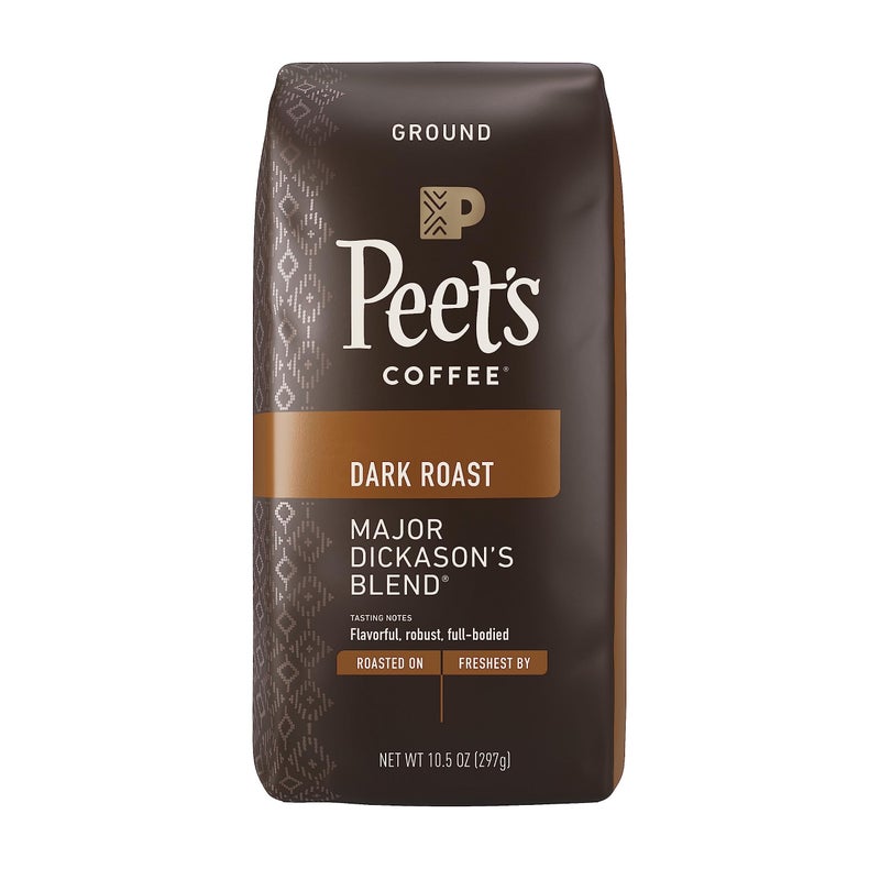 Peet's Coffee, Dark Roast Ground Coffee - Major Dickason's Blend 10.5 Ounce Bag - Image 3